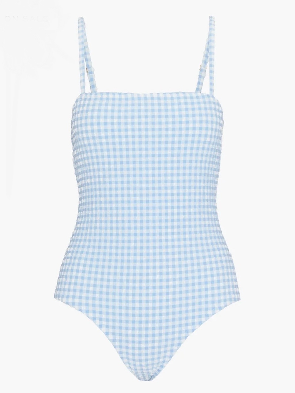 NWOT Women’s Blue Gingham One-Piece Swimsuit